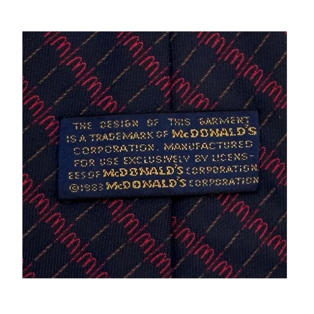 Vintage 80s McDonalds Manager Neck Tie 56